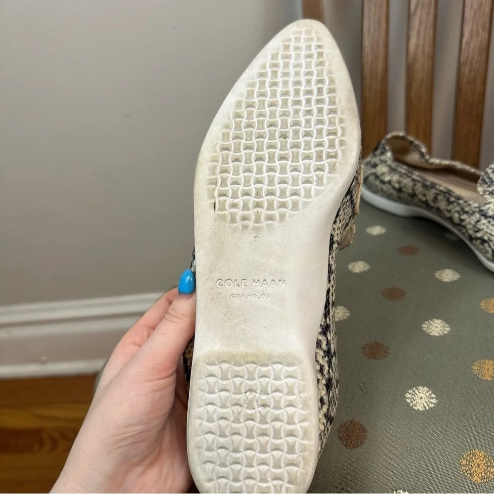 Cole Haan Grand Ambition | Snake Print Pointed Toe Loafers Size 9.5
